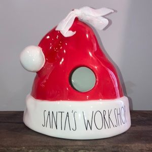Rae Dunn Santa’s Workshop Hat Ceramic Birdhouse - Christmas Gift 🎁New in Box 🎅